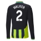 Manchester City Walker 2 Uitshirt 2024-2025 L/S Voetbaltenue