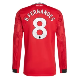 Manchester United B.Fernandes 8 Thuisshirt 2025-2026 L/S Voetbaltenue