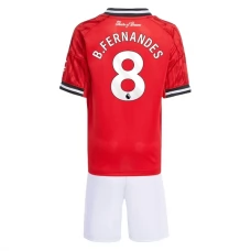 Manchester United B.Fernandes 8 Thuisshirt Kids 2025-2026 Voetbaltenue