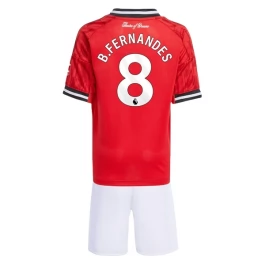 Manchester United B.Fernandes 8 Thuisshirt Kids 2025-2026 Voetbaltenue