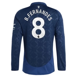 Manchester United B.Fernandes 8 Uitshirt 2024-2025 L/S Voetbaltenue