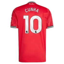 Manchester United Cunha 10 Thuisshirt 2025-2026 Voetbaltenue