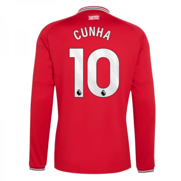 Manchester United Cunha 10 Thuisshirt 2026-2027 Lange Mouwen Manchester United Cunha 10 Thuisshirt 2026-2027 Lange Mouwen