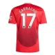 Manchester United Garnacho 17 Thuisshirt 2024-2025 Voetbaltenue