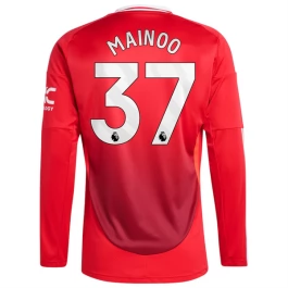 Manchester United Mainoo 37 Thuisshirt 2024-2025 L/S Voetbaltenue