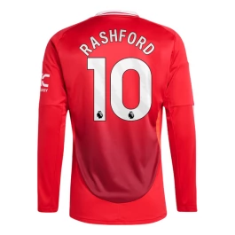 Manchester United Rashford 10 Thuisshirt 2024-2025 L/S Voetbaltenue