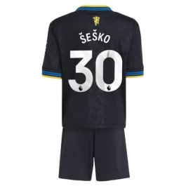 Manchester United Šeško 30 Third Shirt Kids 2025-2026 Voetbaltenue