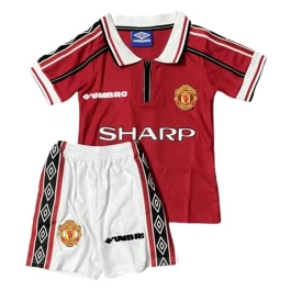 Manchester United Thuisshirt Kids Retro 1998-1999 Voetbaltenue