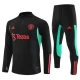 Manchester United Trainingspakken 2023-24 - 1-4 Zip Zwart