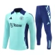 Manchester United Trainingspakken 2024-25 - 1-4 Zip Blauw