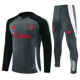 Manchester United Trainingspakken 2024-25 - 1-4 Zip Grijs