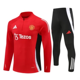 Manchester United Trainingspakken 2024-25 - 1-4 Zip Rood