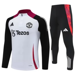 Manchester United Trainingspakken 2024-25 - 1-4 Zip Zwart Wit
