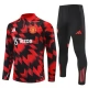 Manchester United Trainingspakken 2025-26 - 1-4 Zip Rood Zwart