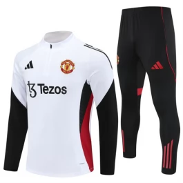 Manchester United Trainingspakken 2025-26 - 1-4 Zip Wit