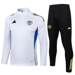 Manchester United Trainingspakken 2025-26 - 1-4 Zip Wit