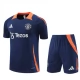 Manchester United Trainingsshirt Pakken 2024-25 - Shorts Blauw