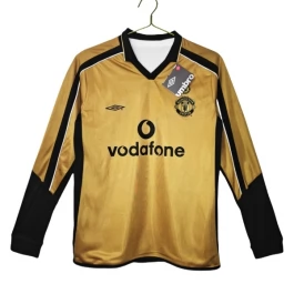 Manchester United Uitshirt Retro Centenary 2001-2002 L/S Voetbaltenue