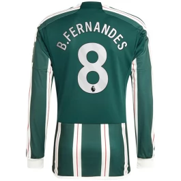 Manchester United Voetbaltenue B.Fernandes 8 2023-2024 Uitshirt - L/S