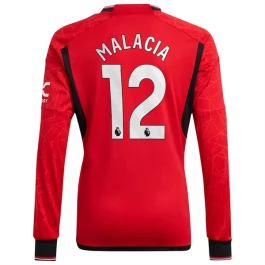 Manchester United Voetbaltenue Malacia 12 2023-2024 Thuisshirt - L/S