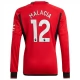 Manchester United Voetbaltenue Malacia 12 2023-2024 Thuisshirt - L/S