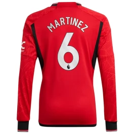 Manchester United Voetbaltenue Martinez 6 2023-2024 Thuisshirt - L/S