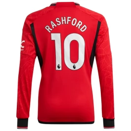 Manchester United Voetbaltenue Rashford 10 2023-2024 Thuisshirt - L/S