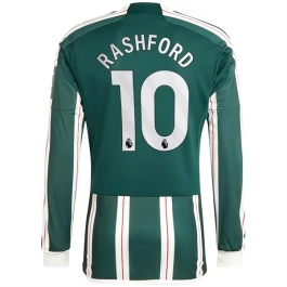 Manchester United Voetbaltenue Rashford 10 2023-2024 Uitshirt - L/S