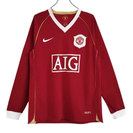 Manchester United Voetbaltenue Retro 2006-2007 Thuisshirt - L/S