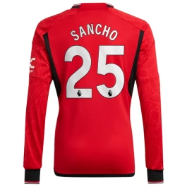 Manchester United Voetbaltenue Sancho 25 2023-2024 Thuisshirt - L/S