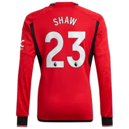 Manchester United Voetbaltenue Shaw 23 2023-2024 Thuisshirt - L/S
