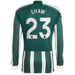 Manchester United Voetbaltenue Shaw 23 2023-2024 Uitshirt - L/S