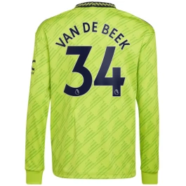 Manchester United Voetbaltenue Van De Beek 34 2022-2023 Third Shirt - L/S