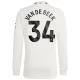 Manchester United Voetbaltenue Van De Beek 34 2023-2024 Third Shirt - L/S