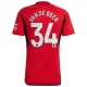 Manchester United Voetbaltenue Van De Beek 34 2023-2024 Thuisshirt