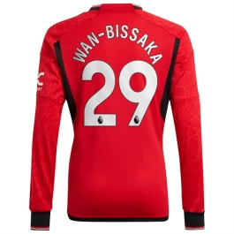 Manchester United Voetbaltenue Wan-Bissaka 29 2023-2024 Thuisshirt - L/S