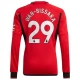 Manchester United Voetbaltenue Wan-Bissaka 29 2023-2024 Thuisshirt - L/S