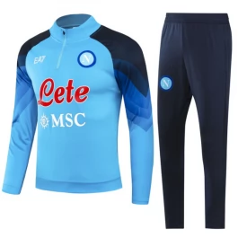 Napoli Trainingspakken 2023-24 - 1-4 Zip Blauw