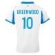 Olympique de Marseille Greenwood 10 Thuisshirt 2025-2026 Voetbaltenue