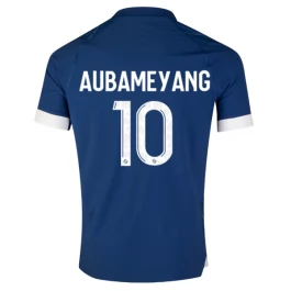 Olympique de Marseille Voetbaltenue Aubameyang 10 2023-2024 Uitshirt