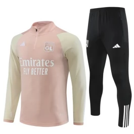 Olympique Lyonnais Trainingspakken 2023-24 - 1-4 Zip Roze Zwart