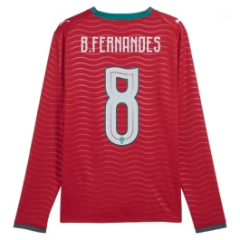 Portugal B.Fernandes 8 Thuisshirt WK 2026 Lange Mouwen
