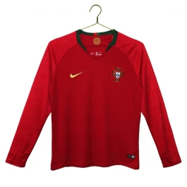 Portugal Retro Thuisshirt 2018 Lange Mouwen