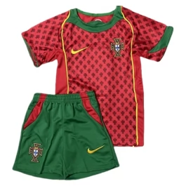 Portugal Thuisshirt Kids Retro 2004 Voetbaltenue