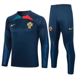 Portugal Trainingspakken 2023-24 - 1-4 Zip Blauw