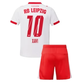 RB Leipzig Xavi 10 Thuisshirt Kids 2025-2026 Voetbaltenue