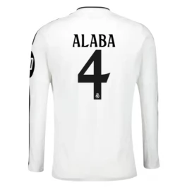 Real Madrid Alaba 4 Thuisshirt 2024-2025 L/S Voetbaltenue