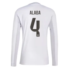 Real Madrid Alaba 4 Thuisshirt 2025-2026 L/S Voetbaltenue