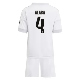 Real Madrid Alaba 4 Thuisshirt Kids 2025-2026 Voetbaltenue
