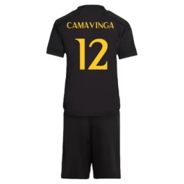 Real Madrid Camavinga 12 Third Shirt Kids 2023-2024 Voetbaltenue